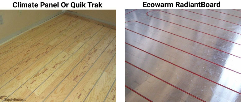 Quik Trak vs Ecowarm RadiantBoard Comparison