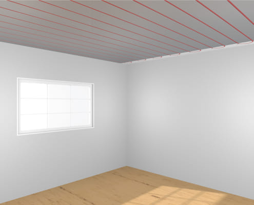 Ecowarm Radiantboard EPS Installed In Ceiling Ecowarm Radiantboard EPS Installed In Ceiling