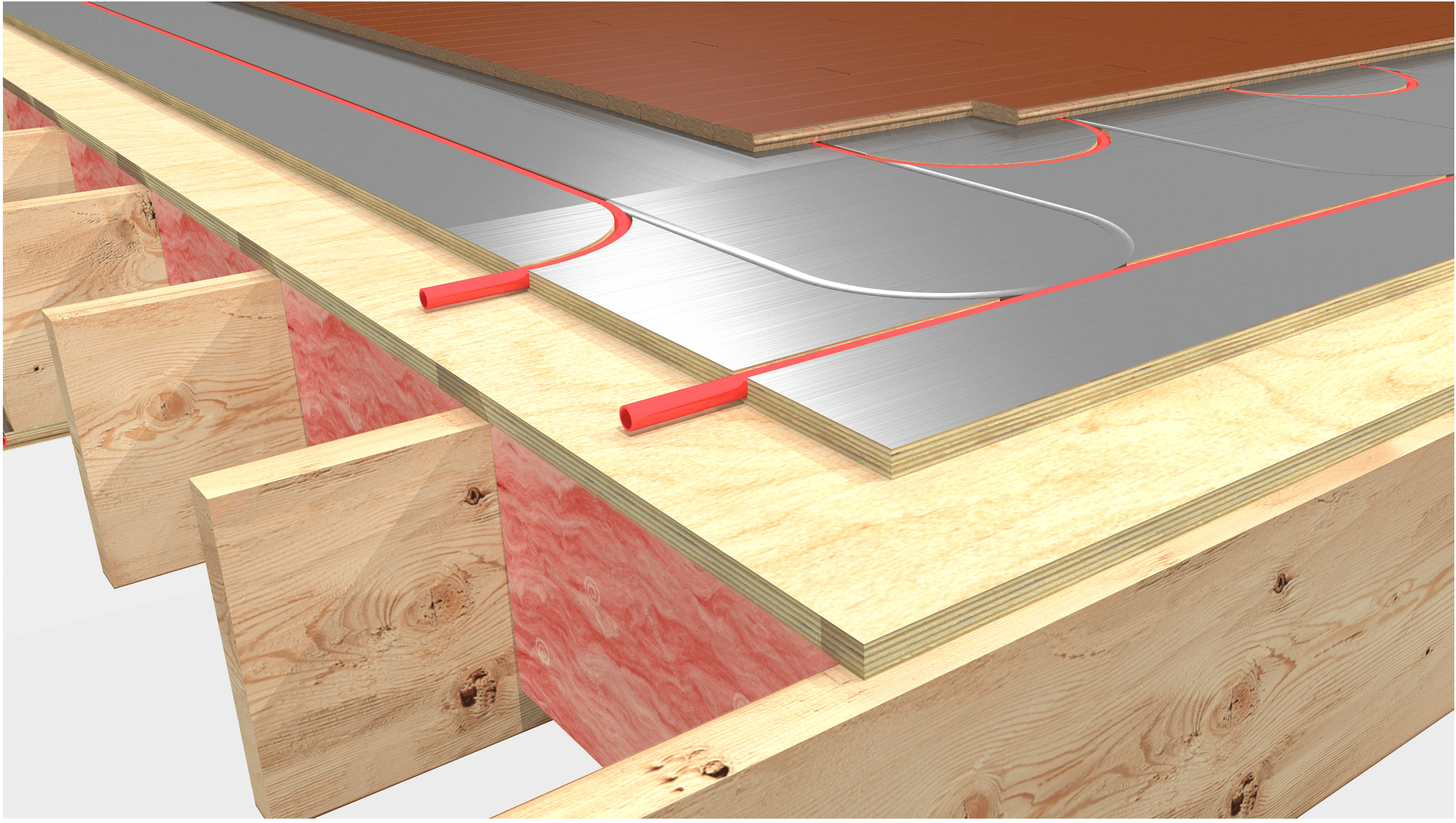 Ecowarm RadiantBoard Over Subfloor